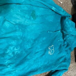 Ivory Ella Teal Hoodie with White Logo